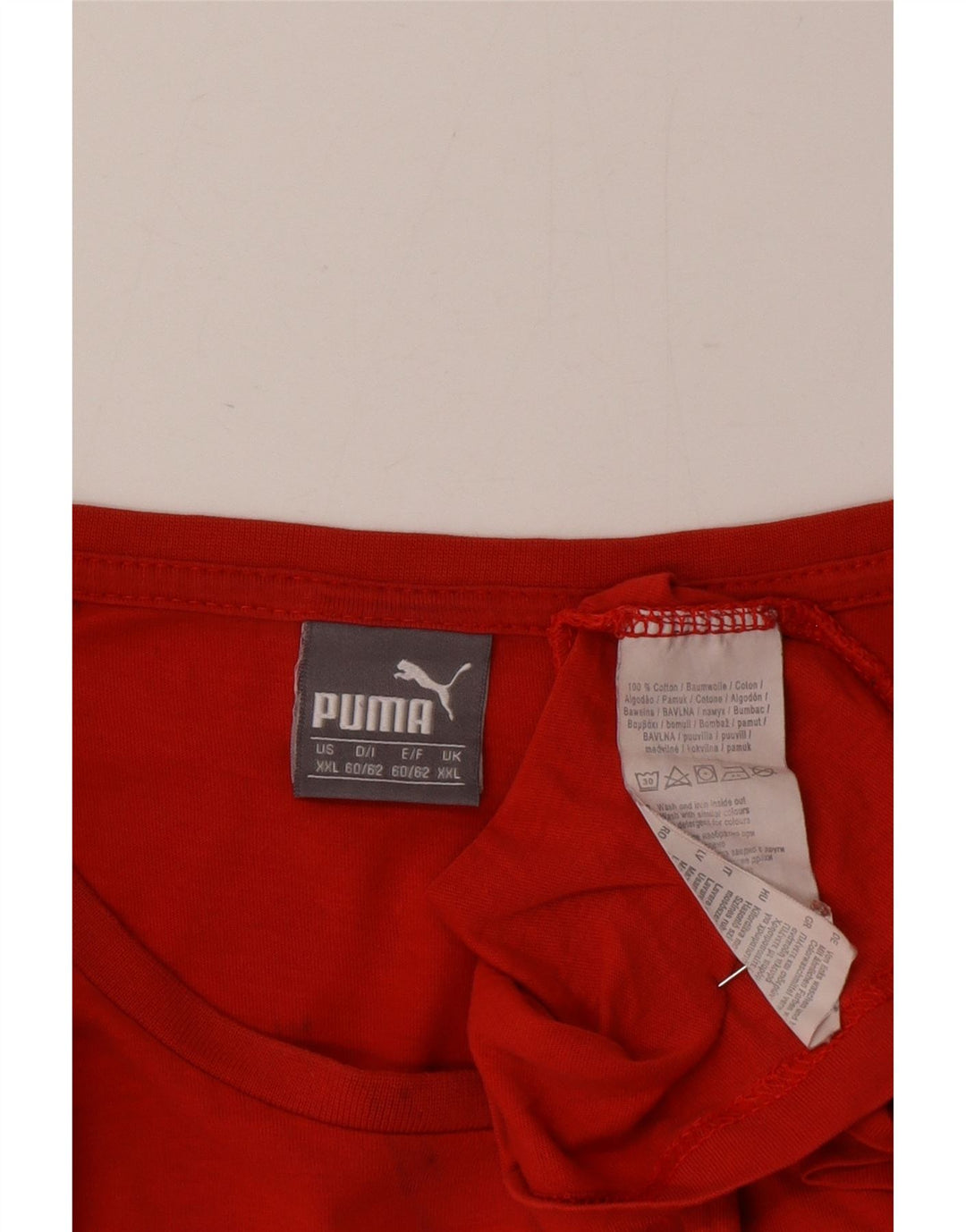 Puma Camiseta gráfica para hombre Top XL Algodón rojo