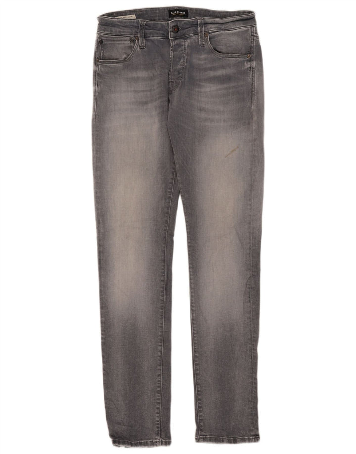 Jack & Jones Hombre GLENN Slim Jeans W33 L34 Algodón Gris