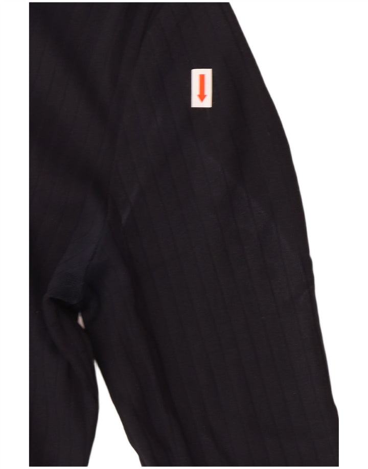 CALVIN KLEIN JEANS Top Mujer Manga Larga UK 42 Medio Azul Marino Poliamida