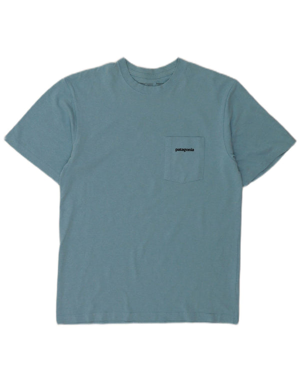 Patagonia Hombre Regular Fit Graphic Camiseta Top XS Azul
