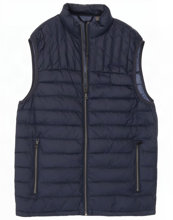 Marks & Spencer Chaleco acolchado para hombre UK 36 Small Poliamida azul marino