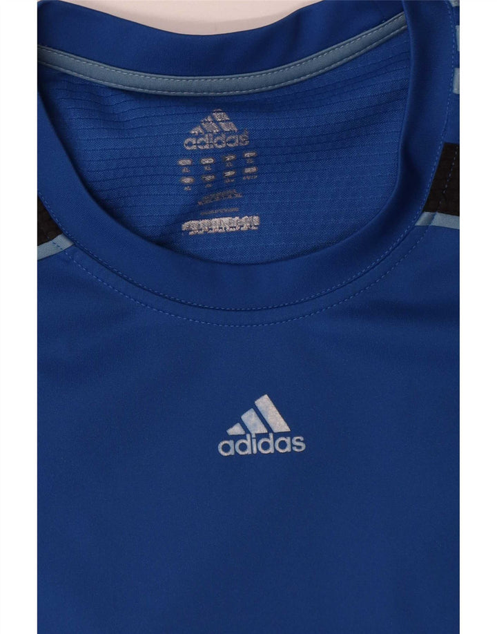 Adidas Hombre Camiseta Top XL Azul Colorblock Poliéster