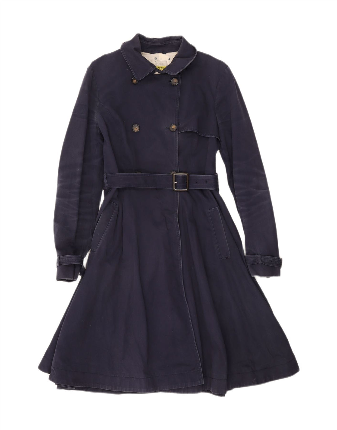 Hobbs Gabardina para mujer Reino Unido 12 Algodón azul marino mediano