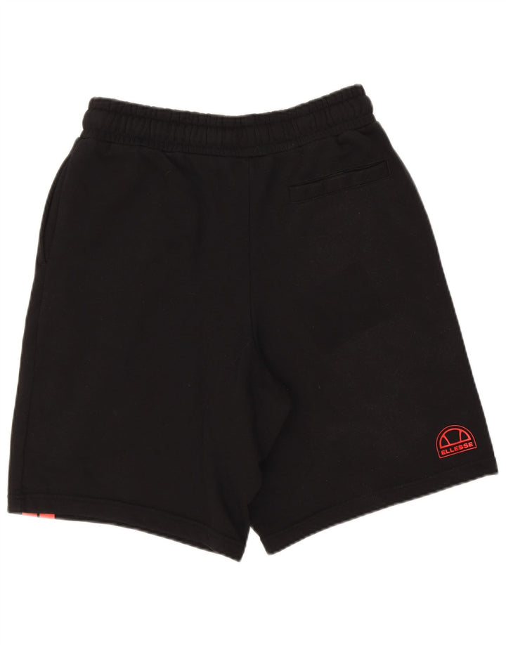 Ellesse Pantalones cortos deportivos para hombre pequeños de algodón a rayas negras