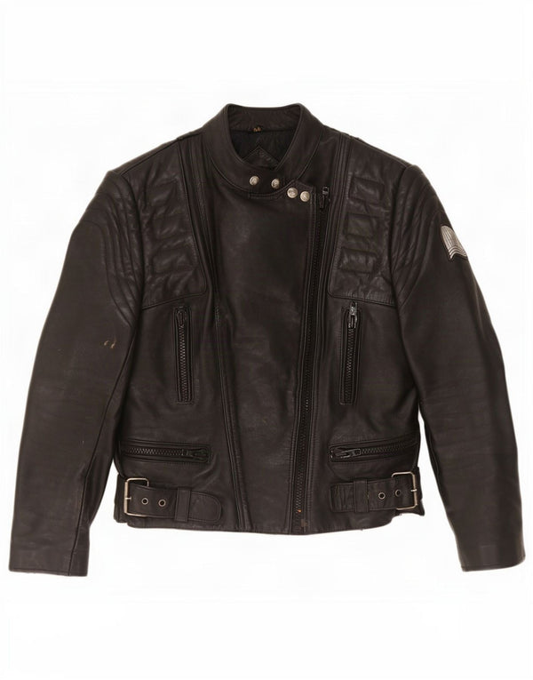 Krawehl Chaqueta motera de cuero para mujer IT 44 Medium Black