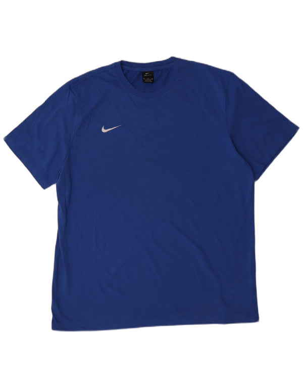 Nike Camiseta Dri Fit para Hombre Top 2XL Algodón Azul