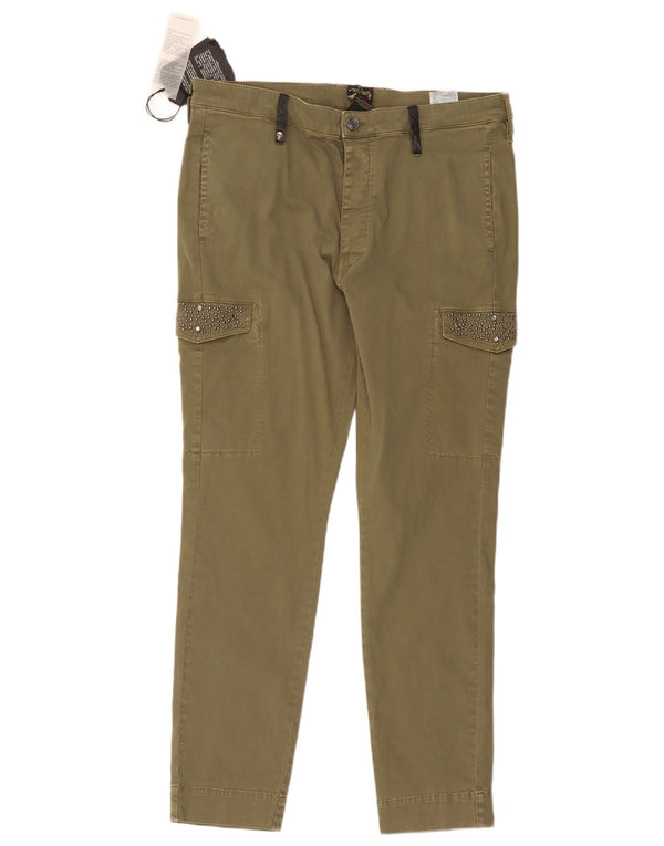 RA-RE Pantalones cargo ajustados para mujer W31 L27 Algodón caqui