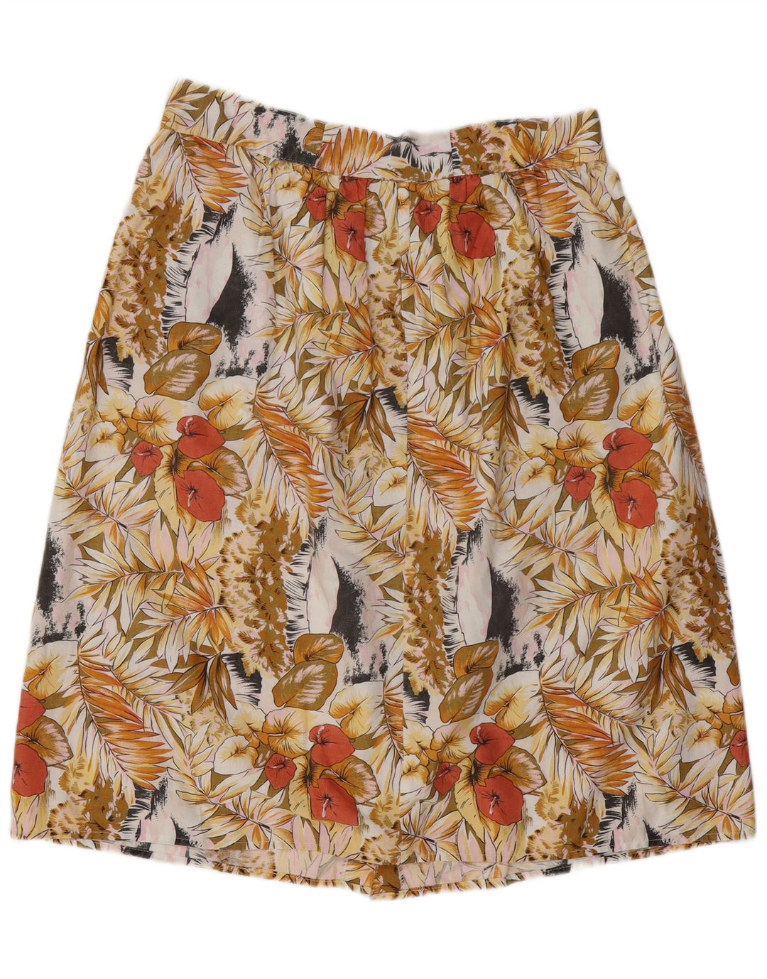 VINTAGE Mujer A-Line Falda W34 Grande Multicolor Floral