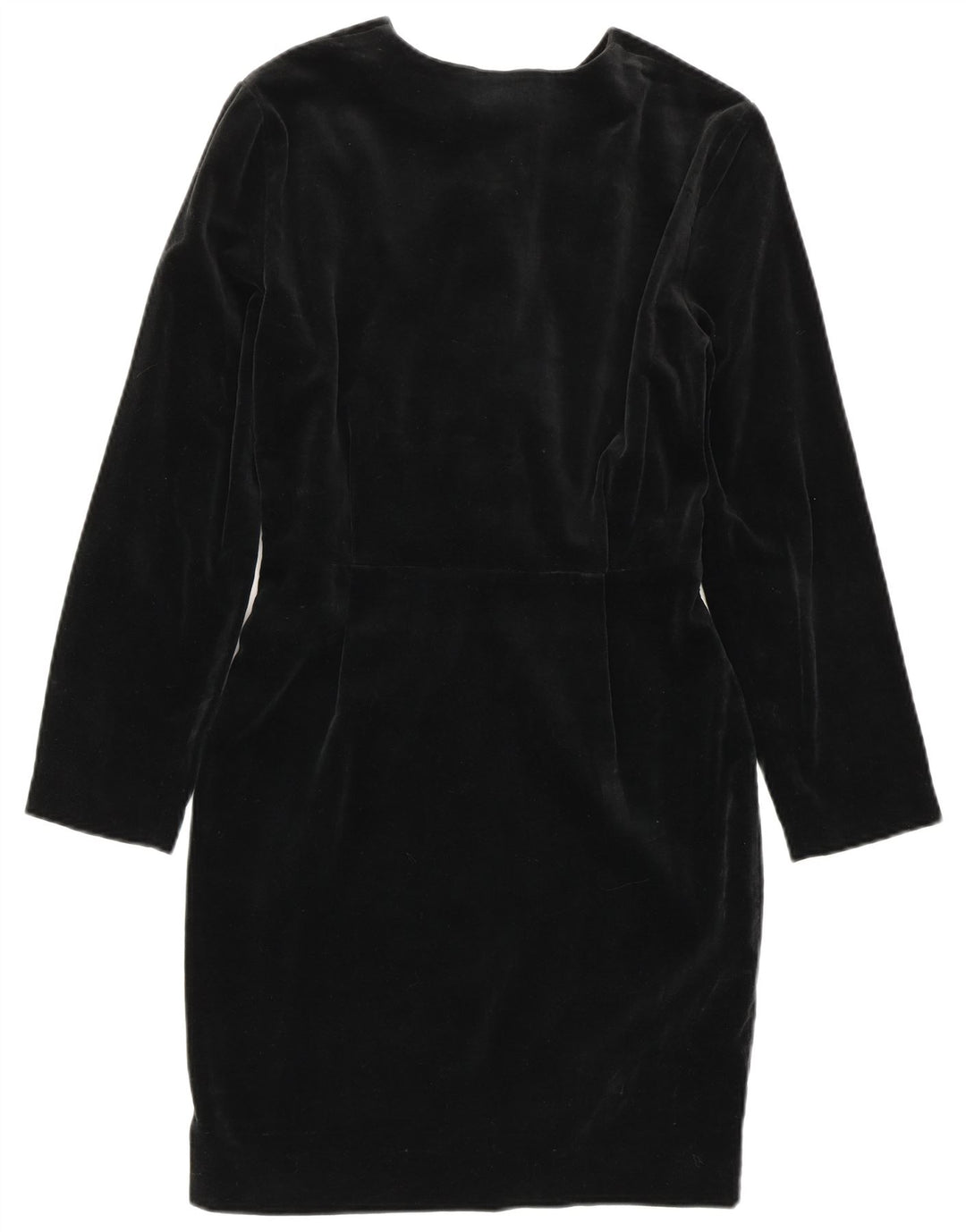 SISLEY Vestido tubo de terciopelo para mujer UK 6 XS Algodón negro