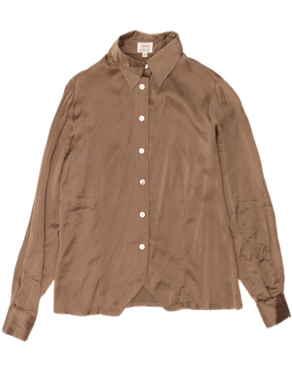 cherie Blusa camisera para mujer IT 42 Seda beige mediana