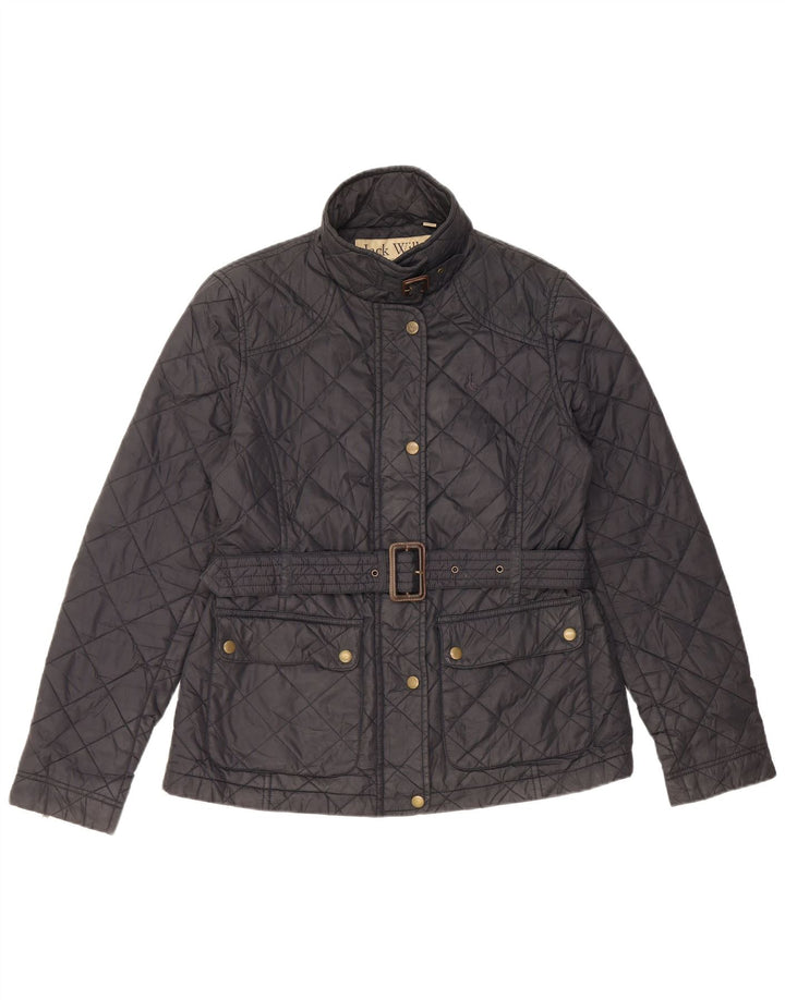 Jack Wills Chaqueta acolchada para mujer UK 44 Grande Nylon negro