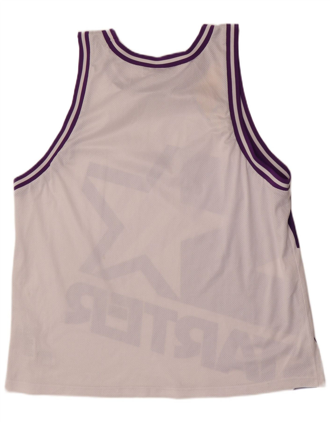 Starter Camiseta Sin Mangas Con Estampado De Hombre Grande Blanco Colorblock Poliéster
