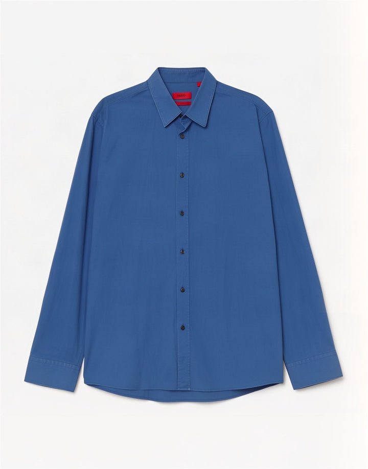 Camisa Hugo Boss Hombre Slim Fit Azul Grande