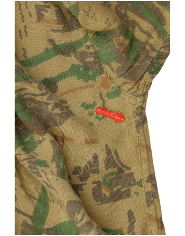 Camisa Con Estampado Abstracto De Viscosa Amarillo Medio Ozone Hombre