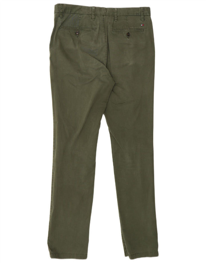 TOMMY HILFIGER Pantalones chinos ajustados para hombre W33 L34 Caqui