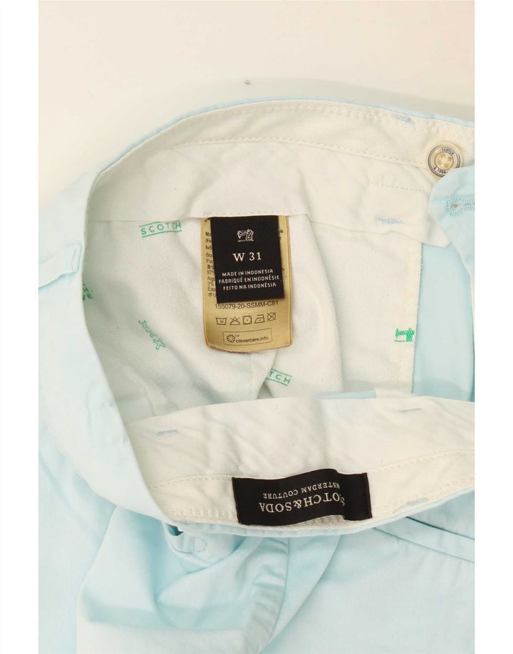 Pantalones cortos chinos Scotch & Soda para hombre W31 Algodón azul medio
