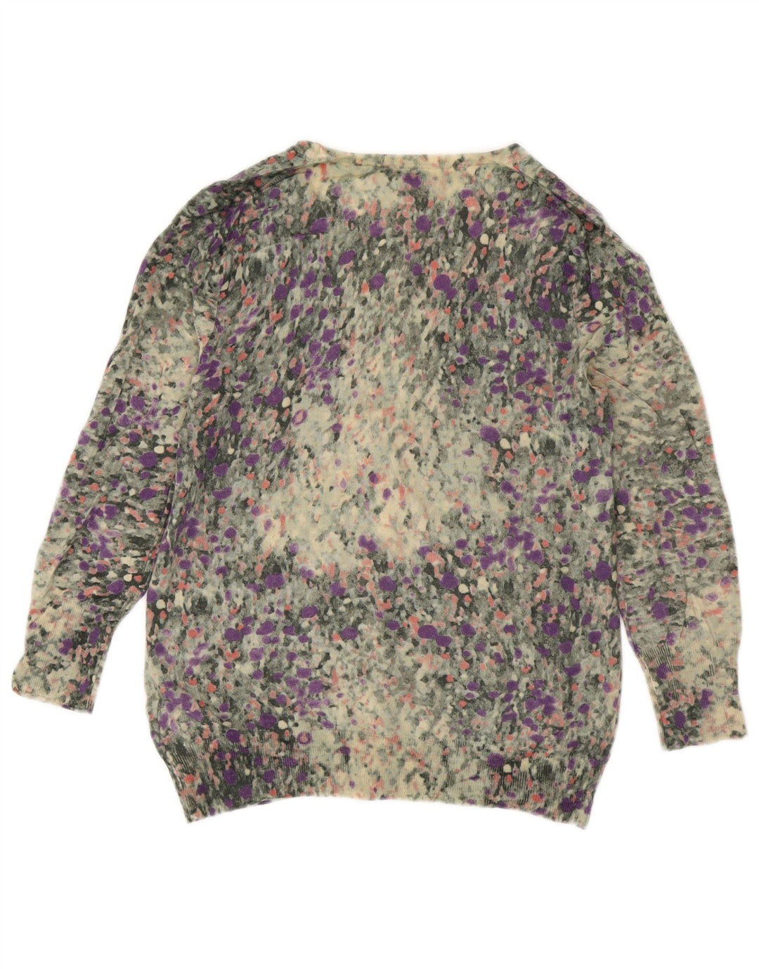 J. CREW Suéter tipo cárdigan para mujer Reino Unido 12 Mediano Manchado multicolor