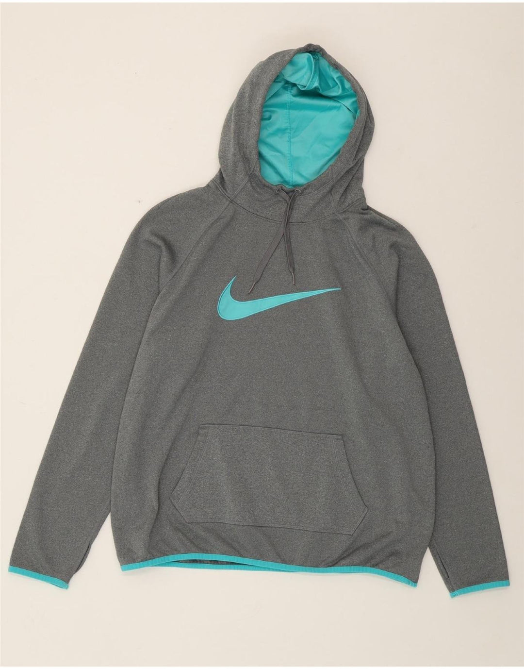 NIKE Sudadera con capucha gráfica para mujer UK 40 XL Poliéster gris