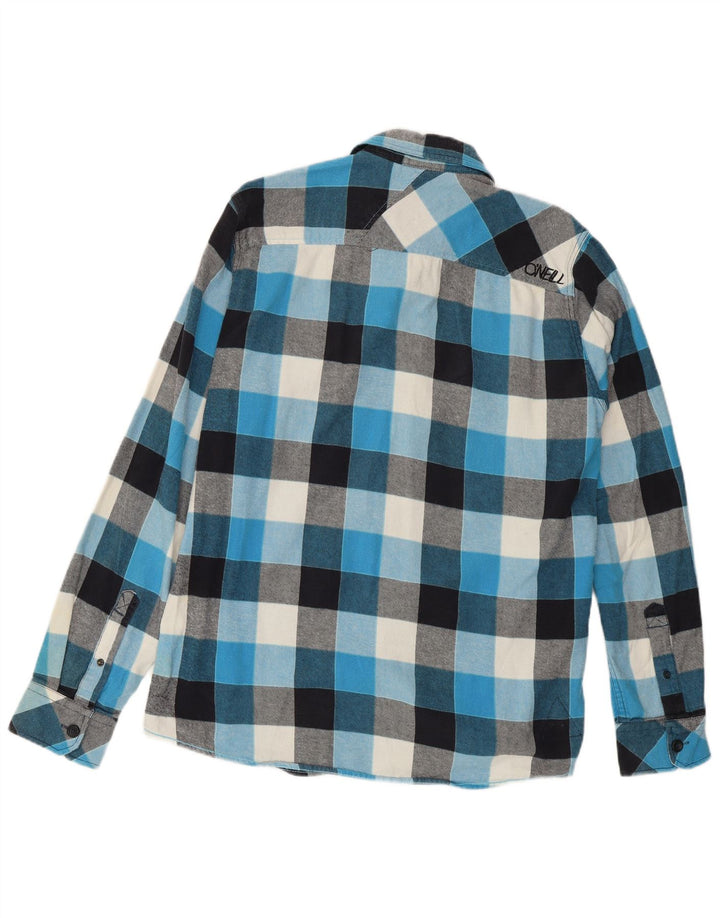 O'Neill Hombre Camisa De Franela De Corte Regular De Algodón A Cuadros Azul Medio