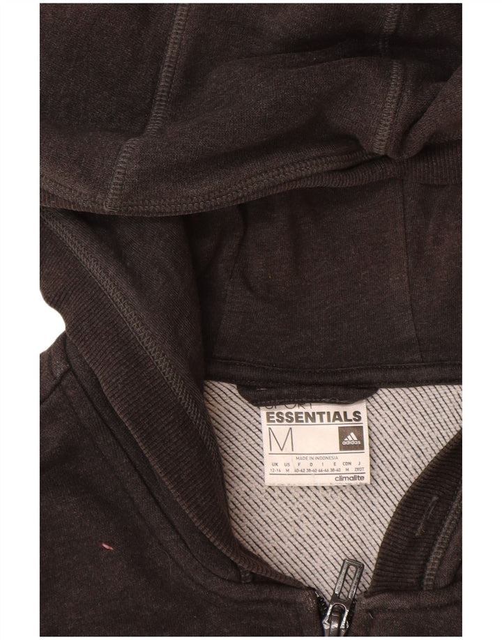 ADIDAS Climalite Zip Sudadera con capucha para mujer Reino Unido 12/14 Mediano Negro Algodón