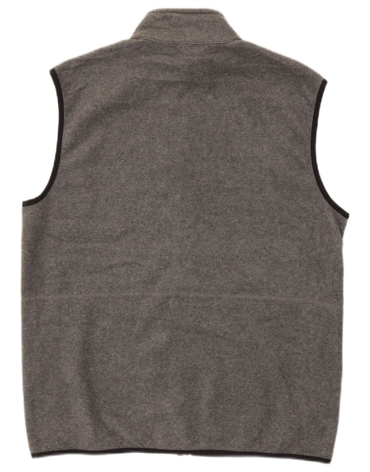 Chaleco polar para hombre IZOD UK 38 Poliéster gris medio