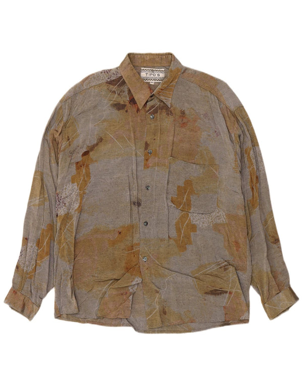 Tipo' S Camisa Hombre Estampado Abstracto XL Viscosa Gris