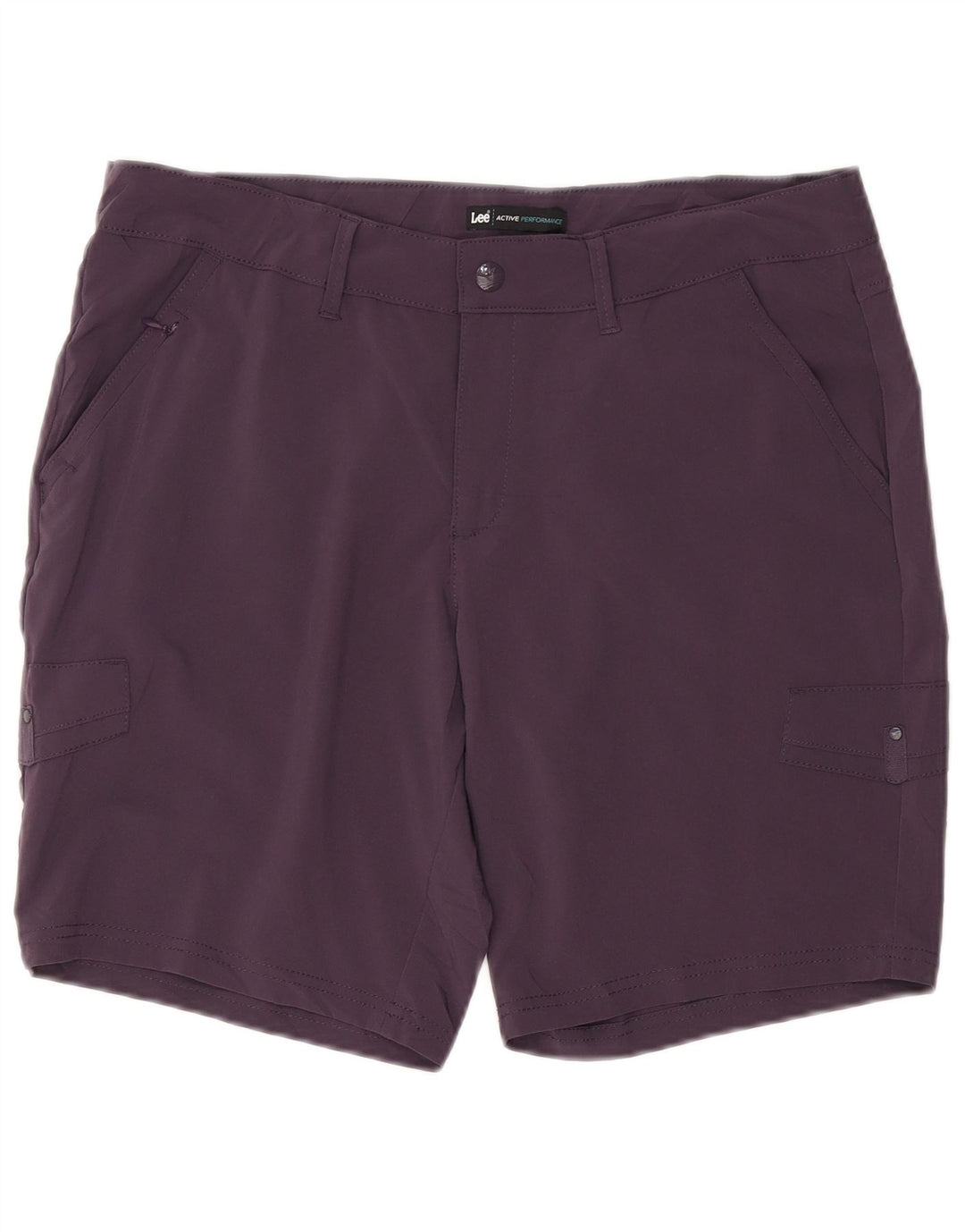 LEE Pantalones cortos cargo para mujer US 14 XL W36 Poliéster morado