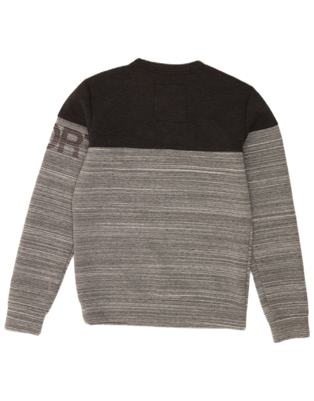 Superdry Hombre Sudadera Gráfica Jersey Pequeño Poliéster A Rayas Gris