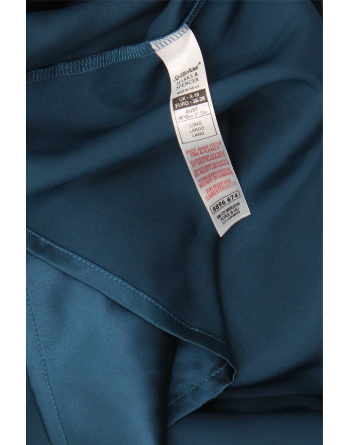 Marks & Spencer Vestido maxi para mujer UK 8/10 Pequeño Poliéster azul