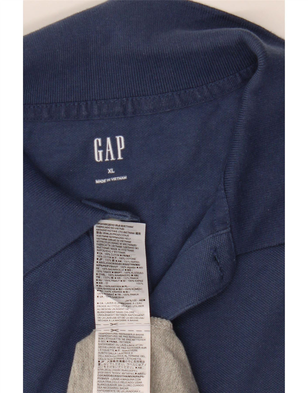 Polo Gap Hombre XL Algodón Color Block Gris
