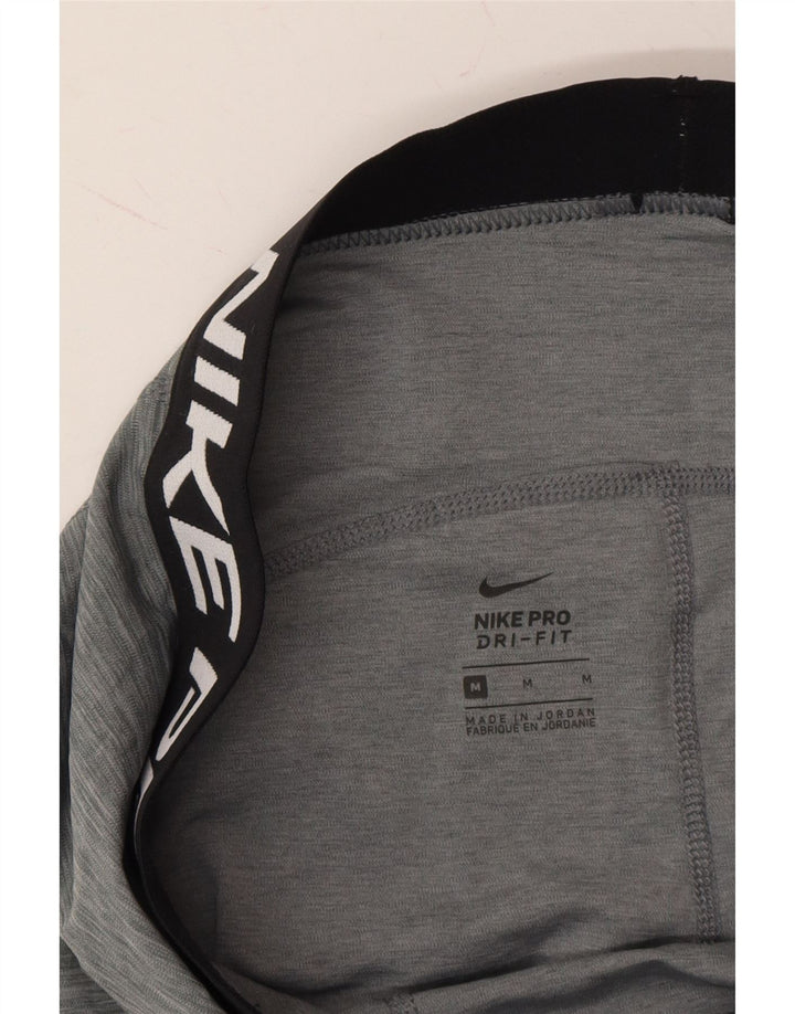 NIKE Womens Dri Fit Graphic Leggings UK 12 Medium  Grey Polyester Vintage Nike and Second-Hand Nike from Messina Hembry 