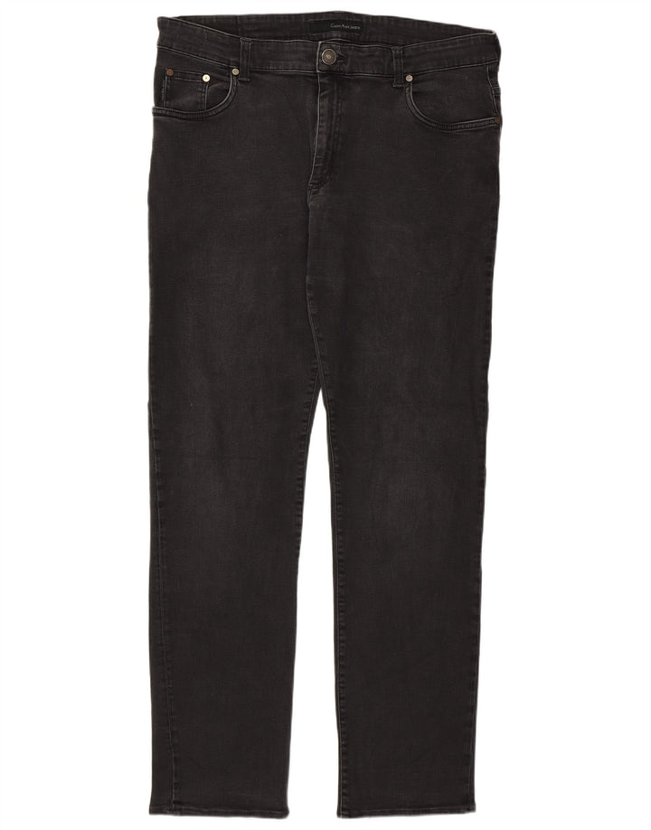 Calvin Klein Jeans rectos para hombre W36 L32 Algodón gris