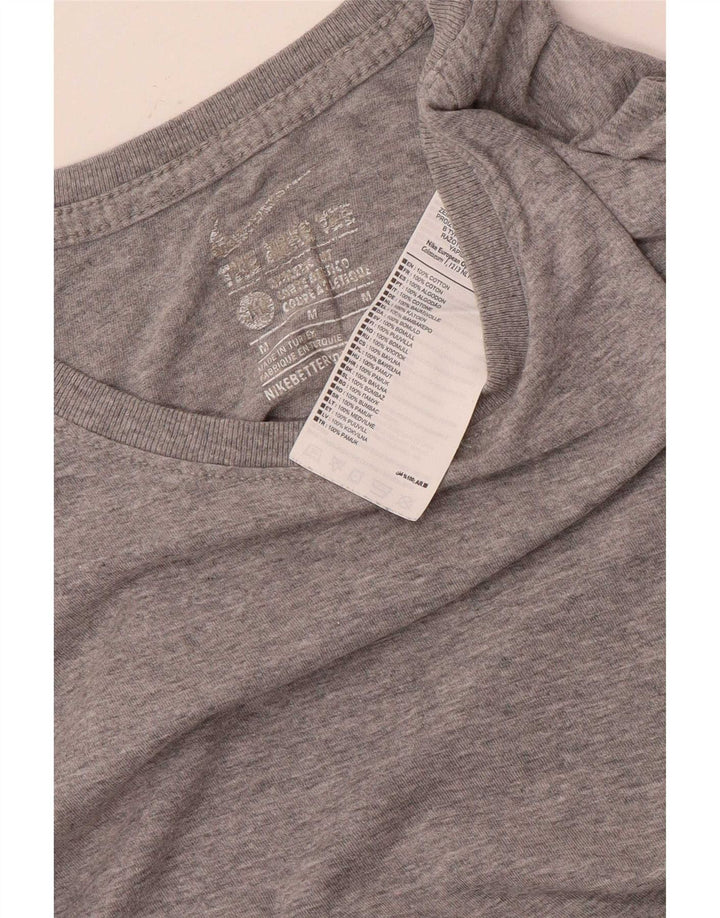 Camiseta Nike de corte atlético para hombre, parte superior de algodón gris medio