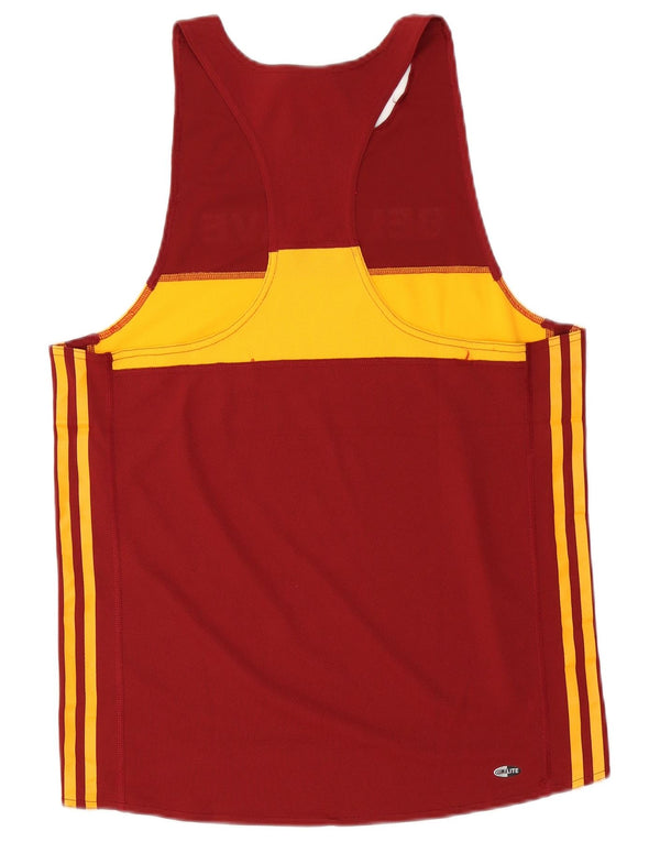 Adidas Mens Climalite Graphic Vest Top Reino Unido 40/42 Medium Granate Colourblock