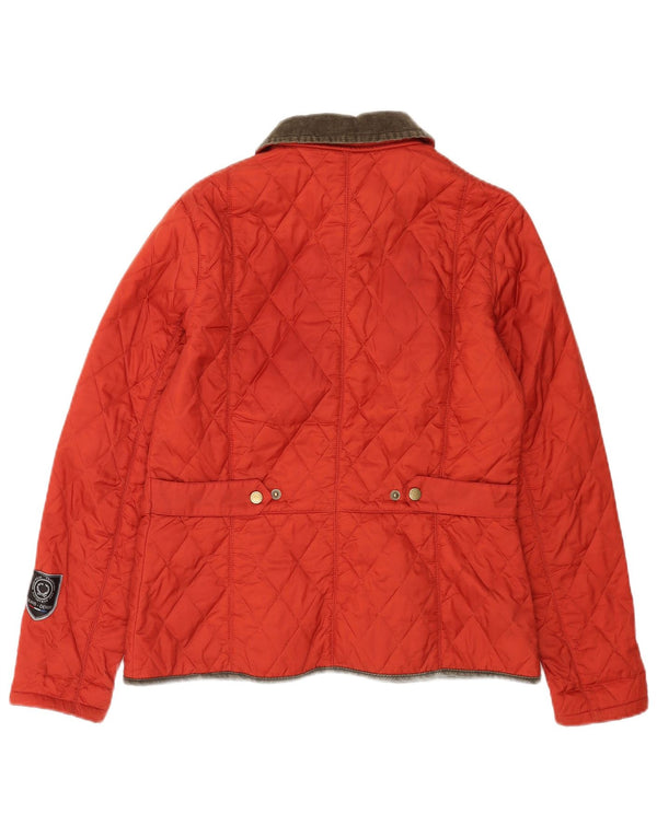 Barbour Chaqueta Acolchada Para Mujer UK 12 Mediana Poliamida Roja