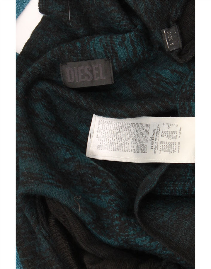 Diesel Suéter Cárdigan Largo De Gran Tamaño Para Mujer UK 10 Small Green Wool