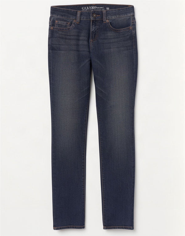 Vaqueros pitillo elásticos de cintura baja para mujer Guess W27 L33 Algodón azul marino