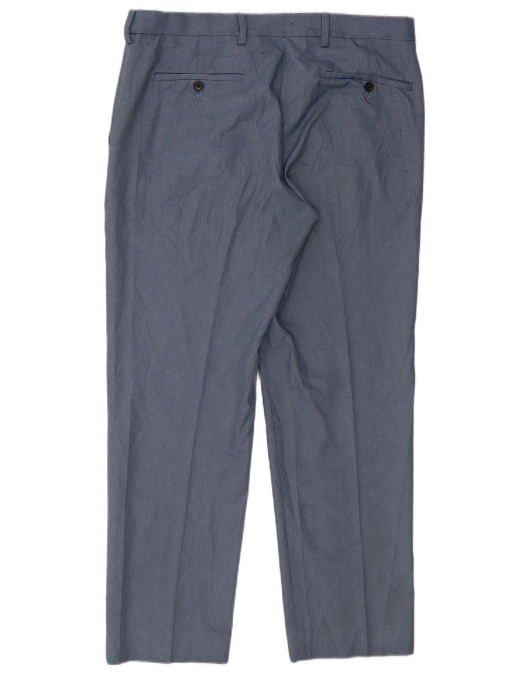Marks & Spencer Pantalón chino de corte regular para hombre W34 L29 Poliéster azul