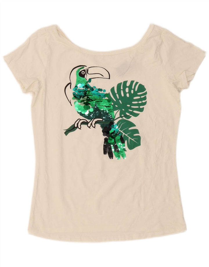 Liu Jo - Camiseta gráfica para mujer, talla 40, talla M, color blanco