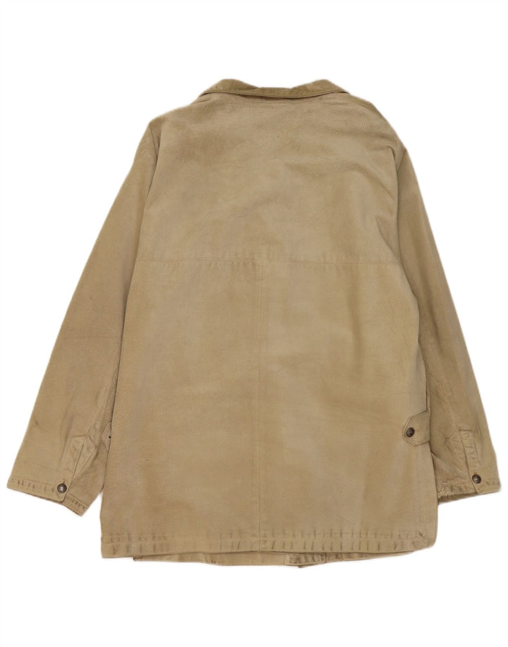 Nazareno Gabrielli Abrigo de ante extragrande para mujer IT 40 Small Beige