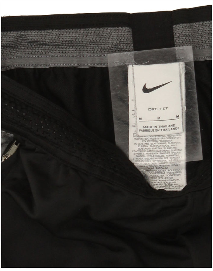 NIKE Hombre Dri Fit Pantalones De Chándal Mediano Negro Colorblock Poliéster