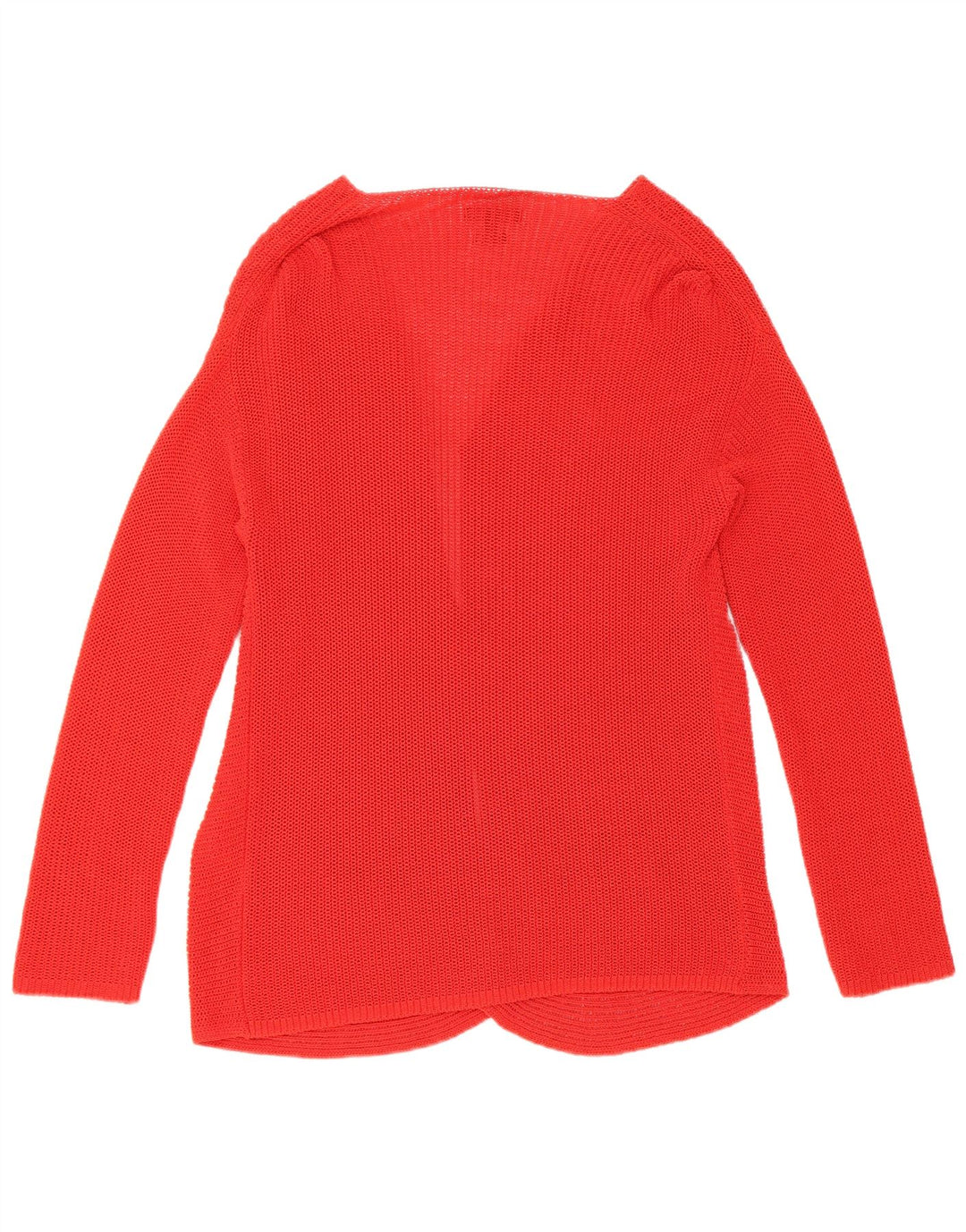 Massimo Dutti Suéter Cárdigan Abierto para Mujer UK 44 Grande Rojo