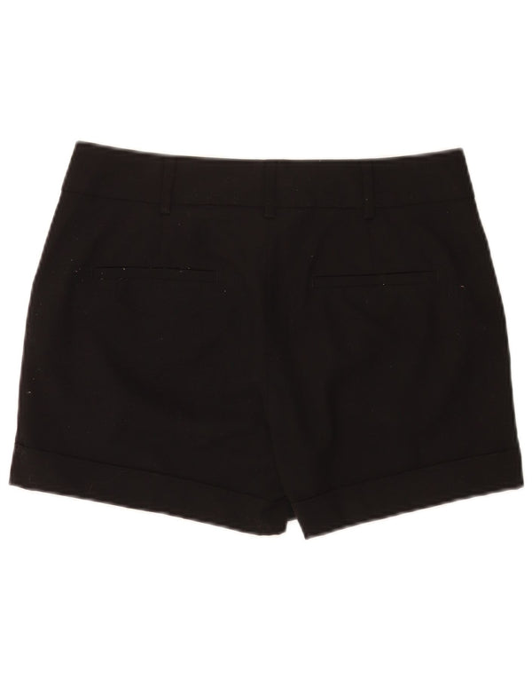 Zara Mujer Chino Shorts Medium W28 Poliéster Negro