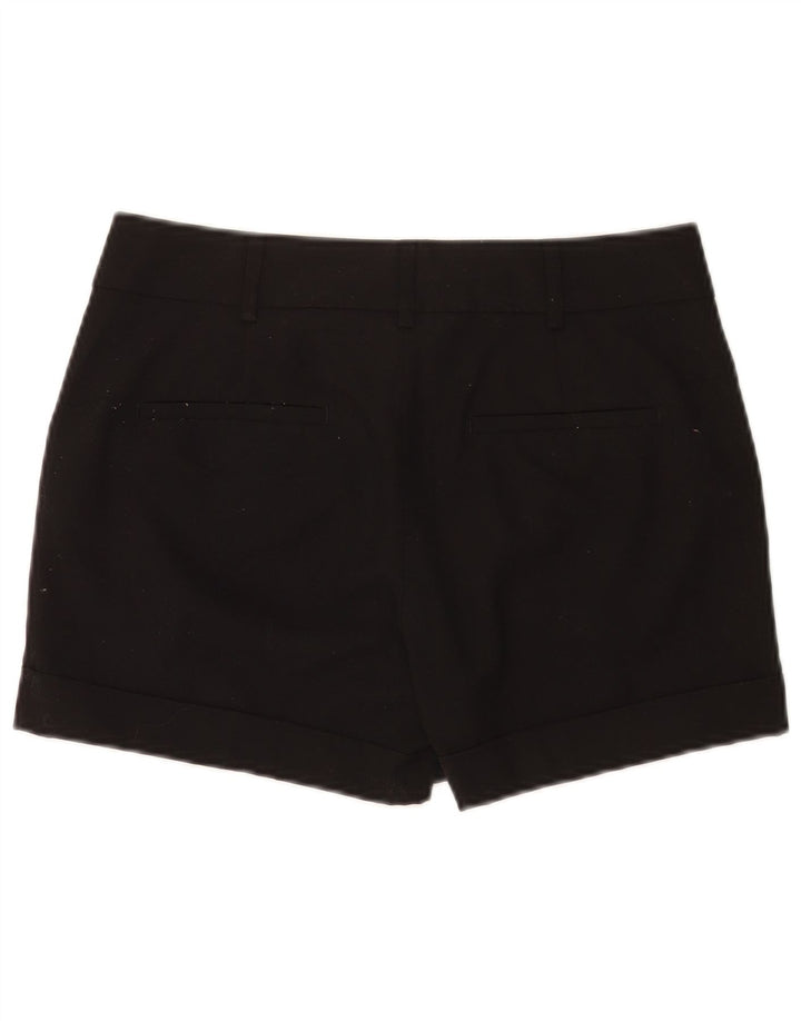 Zara Mujer Chino Shorts Medium W28 Poliéster Negro