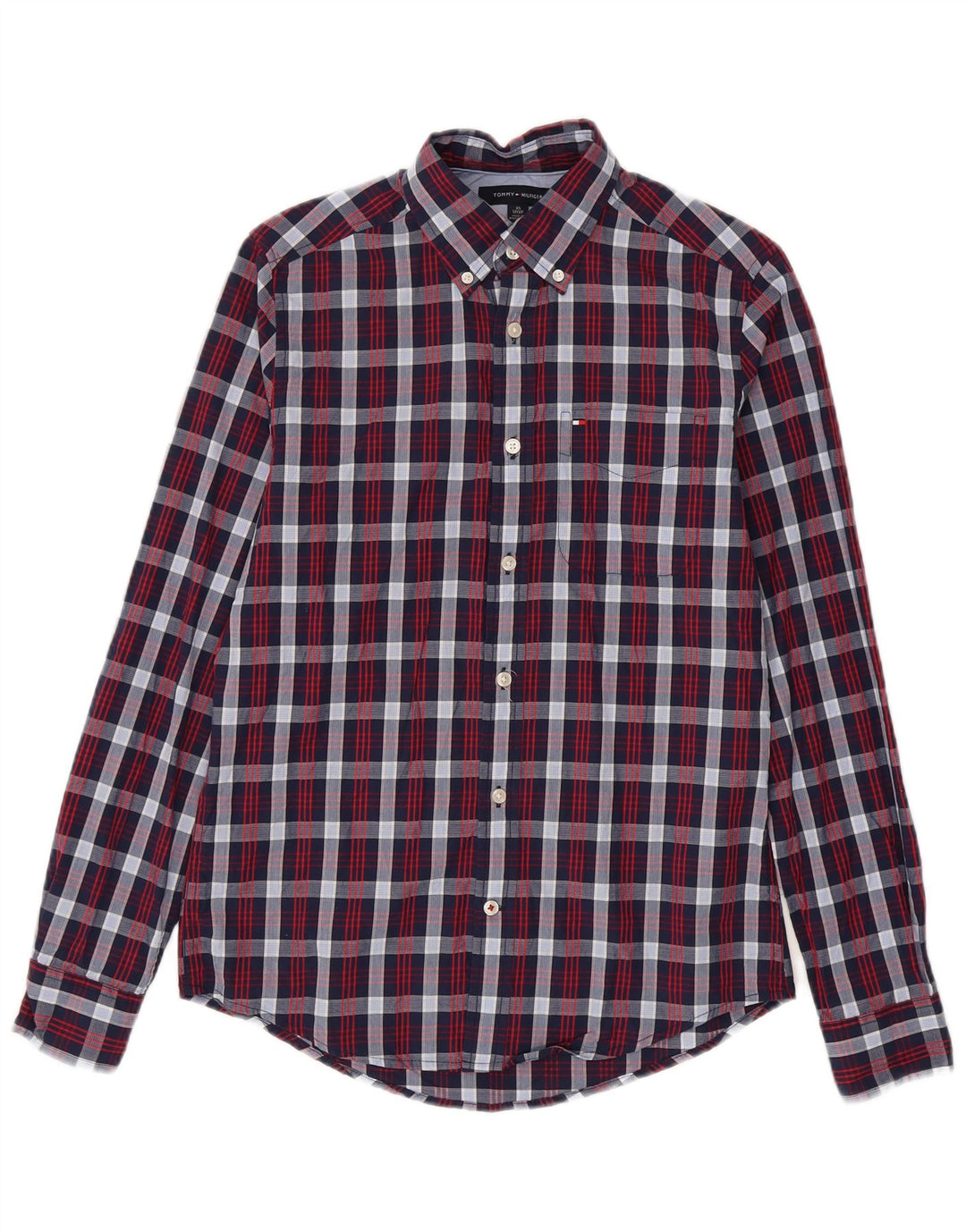 Camisa Tommy Hilfiger Hombre XS Azul Marino Cuadros