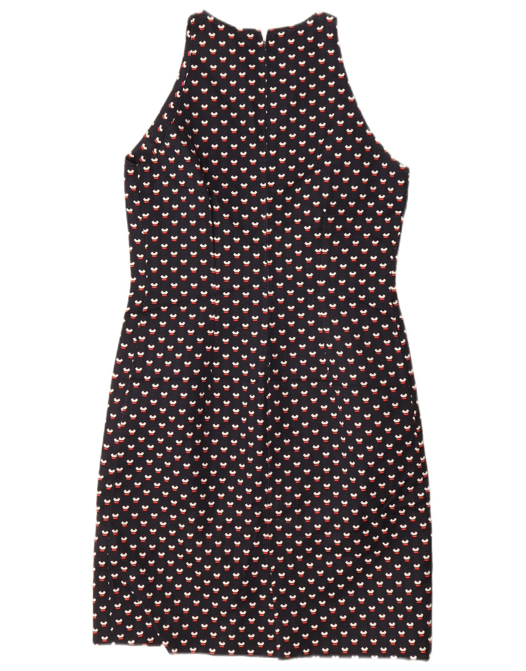 VINTAGE Mujer 3 Botones 2 Piezas Set UK 12 Medio Azul Marino Manchado