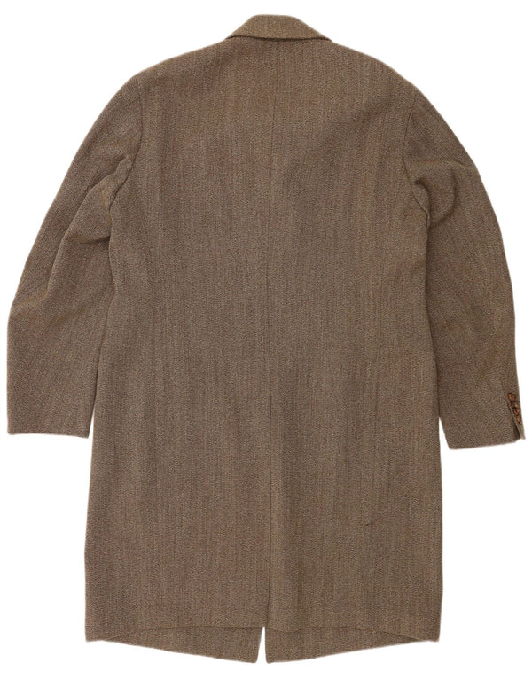 Abrigo vintage para hombre IT 54 2XL lana marrón