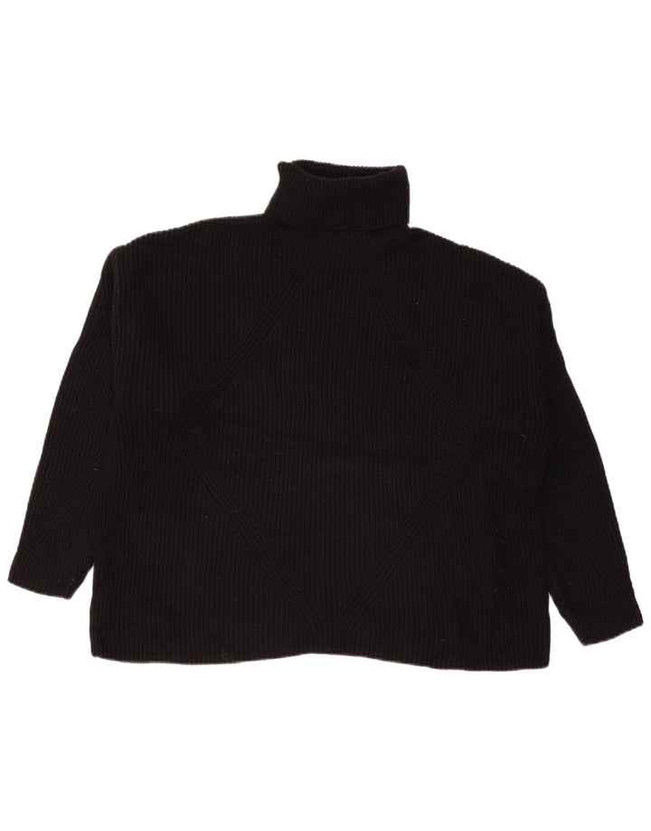 Marks & Spencer Jersey extragrande con cuello vuelto para mujer, talla 40, color negro