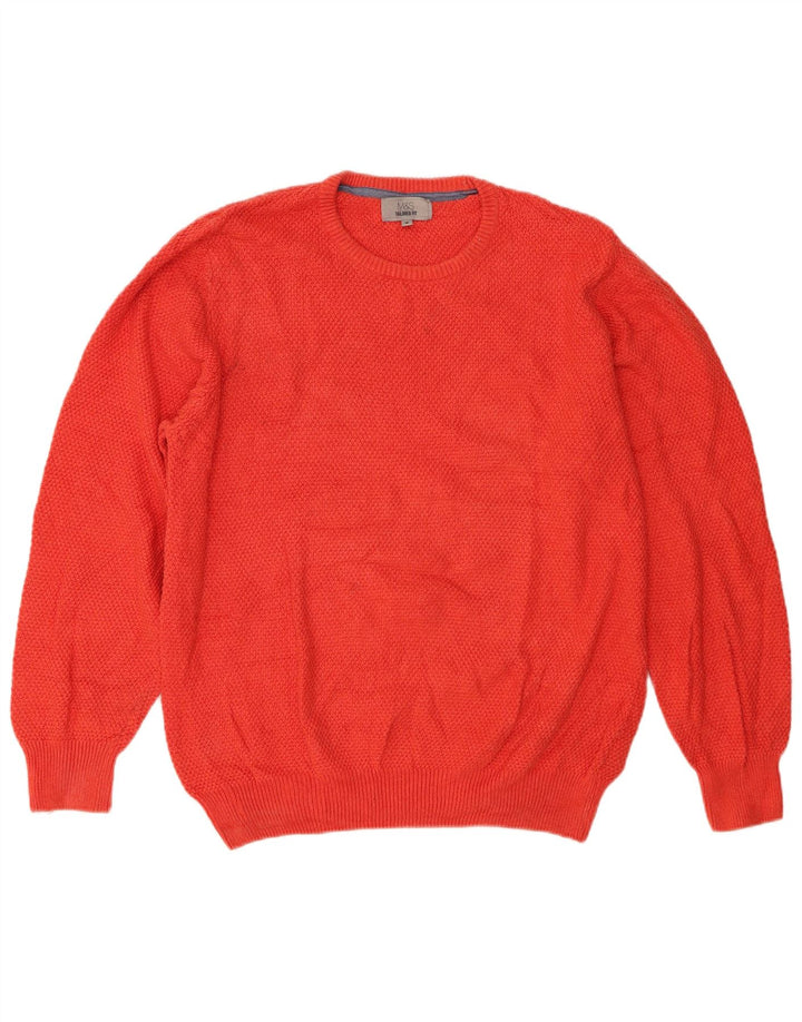 Marks & Spencer Suéter tipo jersey con cuello redondo y ajuste a medida para hombre Rojo mediano