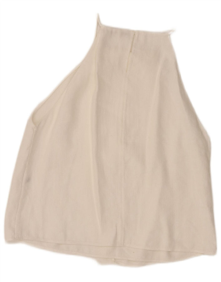 Massimo Dutti Top Halter Mujer UK 6 XS Blanco